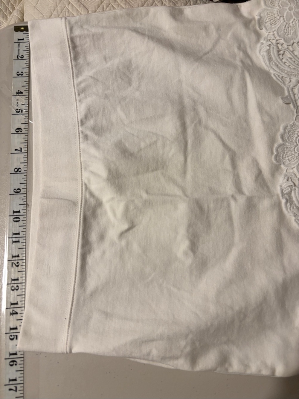 Lace Skirt Cream Pencil Plus Size XL Bodycon Romantic Feminine Pull On Comfy - Picture 4 of 8